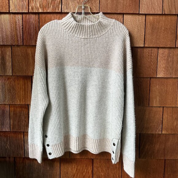 NWT Anthropologie Soft Mock Neck Bailey 44 Two Toned Sweater in Women's X-Large - Picture 1 of 10